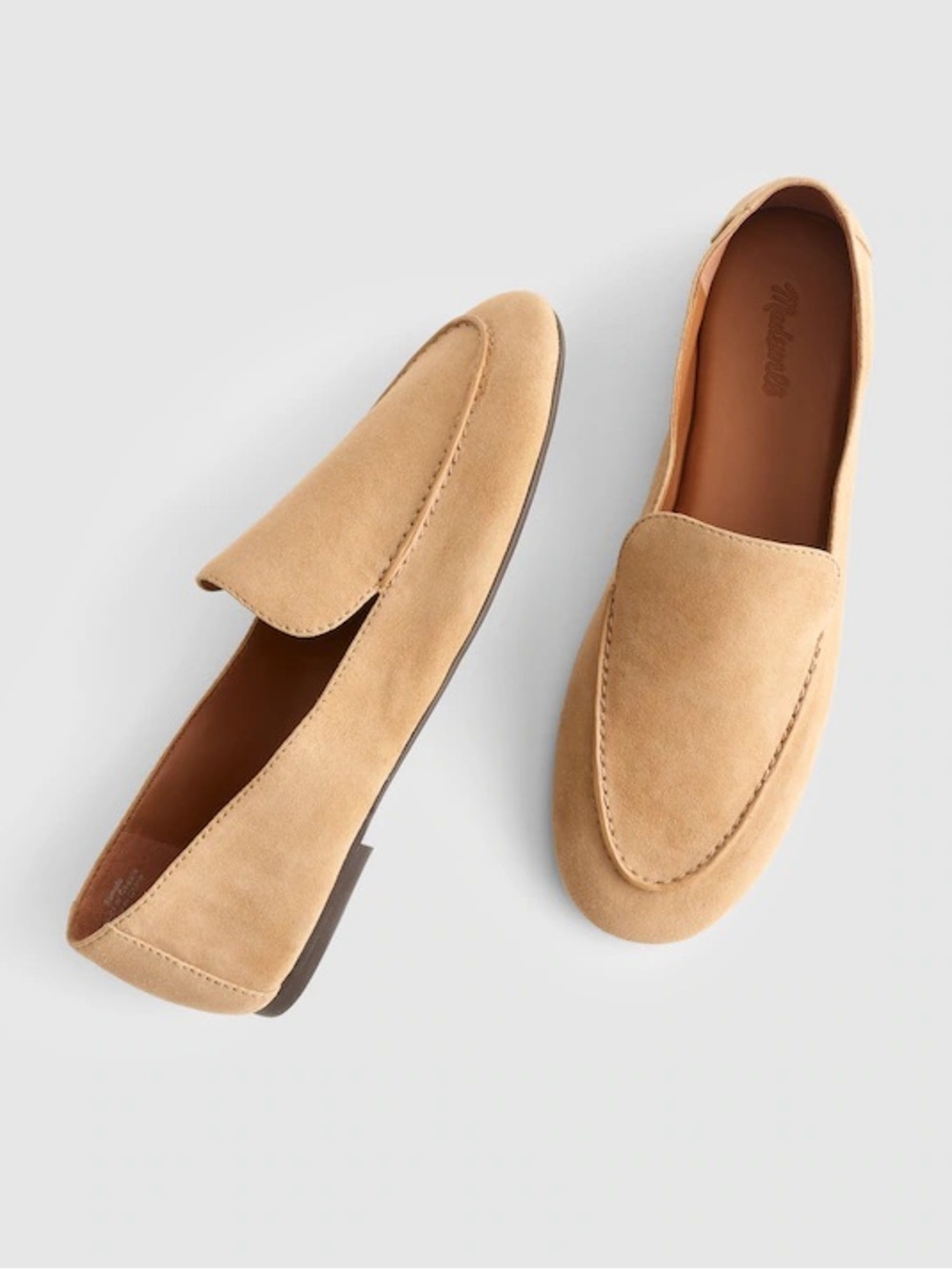 Madewell The Dolli Glove Loafer Soft suede in Walnut Shell Size 7